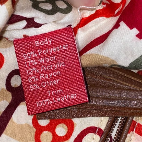 Vera Bradley Canyon Plaid Large Leather Trim Tote Bag w/ Keys Interior Print - Picture 4 of 11